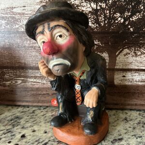 Emmett Kelly Jr “Weary Willie” Sad Sitting Hobo Clown 13” Statue ESCO 1993